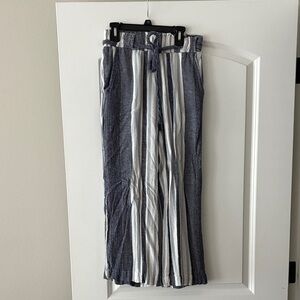 Striped Wide Leg Women's Pants